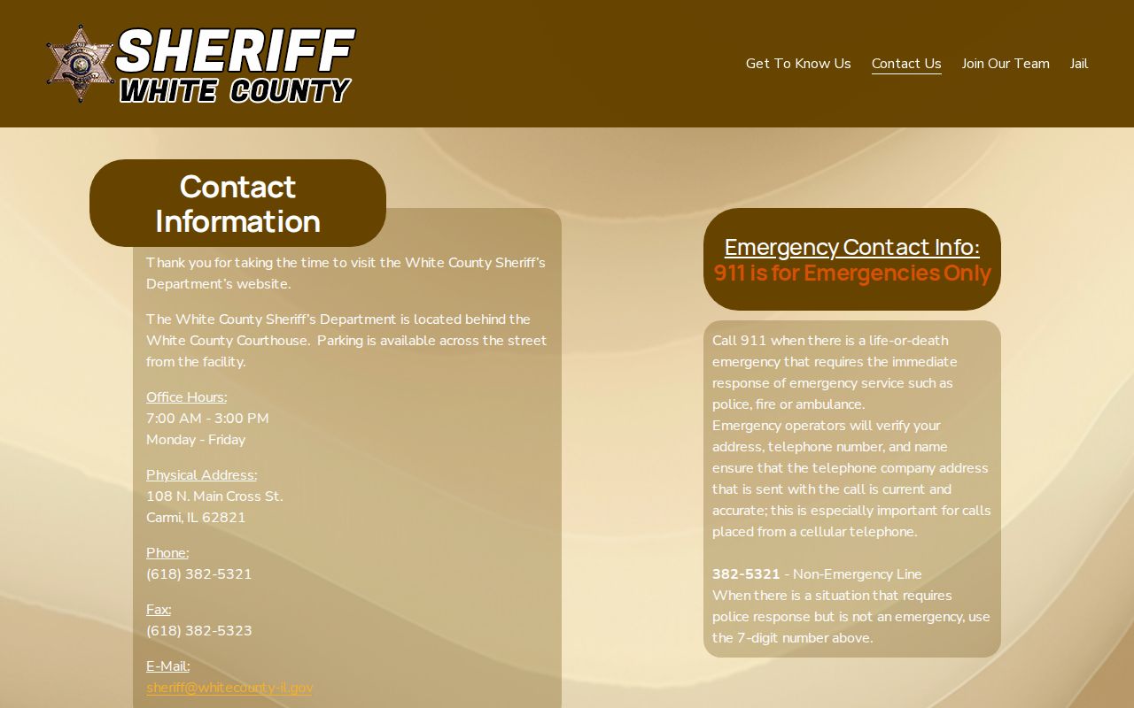 White County arrest and jail contact information