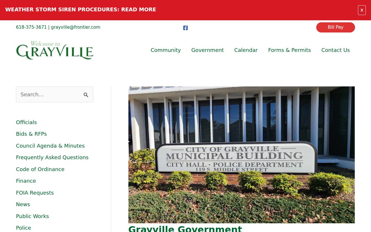 Grayville government and police contact information